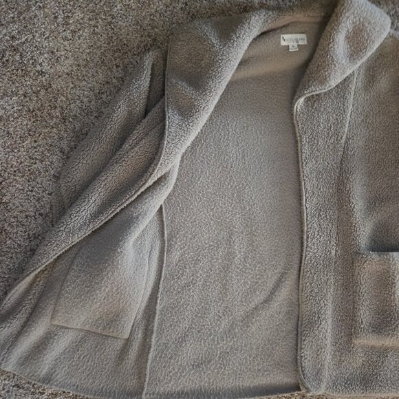 Medium Tan Beige Cardigan Teddy Bear Koolaburra by Ugg Super Plush Relaxed Fit - Picture 4 of 7